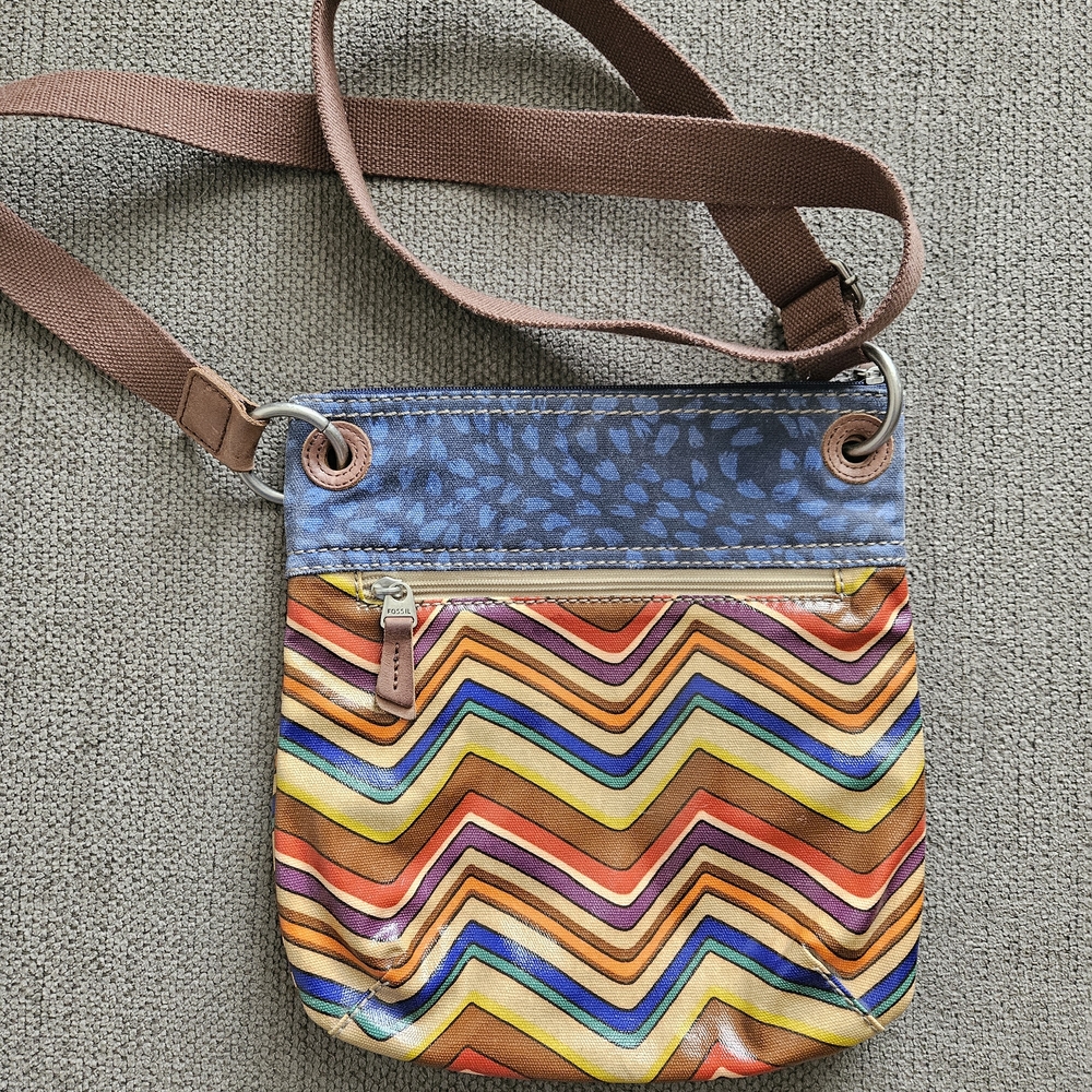 Colorful Zigzag Crossbody Bag